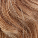 21 Inches Women Girls Long Curly Synthetic Wig with Air Bangs