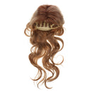 21 Inches Women Girls Long Curly Synthetic Wig with Air Bangs