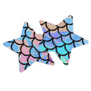 2x Mermaid Pattern Adhesive Breast Nipple Cover Sticker Bra Pad Patch Disposable Five-ointed Stars
