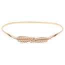 Vintage Retro Skinny Belt Women's Leaf Clasp Front Metal Waist Strap Elastic Stretch