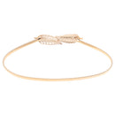Vintage Retro Skinny Belt Women's Leaf Clasp Front Metal Waist Strap Elastic Stretch