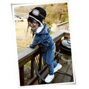 Novelty Warm Kids Baby Earflap Black Pilot Hats Protection Ear Winter Cap