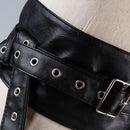Women PU Leather Wide Belt Waist Stretch Buckle Corset Waistband Buckle for Dress Skirt