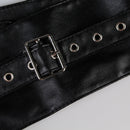 Women PU Leather Wide Belt Waist Stretch Buckle Corset Waistband Buckle for Dress Skirt