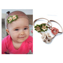 3PCS FLOWER STRETCH HEADBAND, FABRIC FLOWERS, BABY, GIRLS HEAD HAIRBAND 10