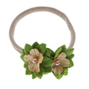 3PCS FLOWER STRETCH HEADBAND, FABRIC FLOWERS, BABY, GIRLS HEAD HAIRBAND 10