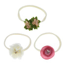 3Pcs/set Nylon Kids Baby Girl Elastic Angel Flower Bowknot Hairband Head 10"