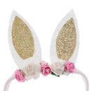 30cm Hair Bands Girls Handmade Pretty Hair Elastic Bobble Baby Headband Gold