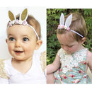 Newborn Headband Children Kids Rabbit Cute Crown Headband Hair Band Silver