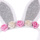 Newborn Headband Children Kids Rabbit Cute Crown Headband Hair Band Silver