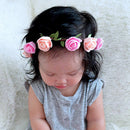 38 cm Baby Girls Kids Toddler Bow Hairband Headband Adjustable Flower Head Wrap