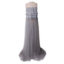 Gray Lace Photography Props Maternity Gown Maxi Flower Decor Chest Dress Studio Clothing