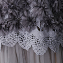 Gray Lace Photography Props Maternity Gown Maxi Flower Decor Chest Dress Studio Clothing