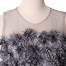 Gray Lace Photography Props Maternity Gown Maxi Flower Decor Chest Dress Studio Clothing