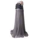 Gray Lace Photography Props Maternity Gown Maxi Flower Decor Chest Dress Studio Clothing