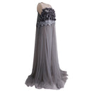 Gray Lace Photography Props Maternity Gown Maxi Flower Decor Chest Dress Studio Clothing