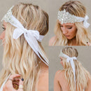 Luxury Crystal Rhinestone Bridal Wedding Evening Headband Ribbon Hairband