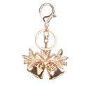 Merry Christmas Bell Keychain Phone Car Purse Crystal Keyring Xmas Gift