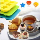 Gummy Hearts Stars & Shells Molds 3 Pcs, Silicone Candy Molds 45 Cavities with Bonus Dropper (Green, Yellow, Blue)