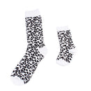 2Pcs Women Mother Child Warm Winter Cartoon Leopard Socks Bed Sleep Socks