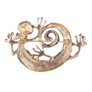 Green Opals Enamel Enmaltes Lizard Gecko Snake Brooches For Women