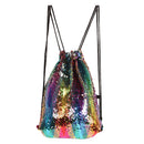 Glittering Sequins Drawstring Backpack Climbing Hiking Shopping Outdoor Bag