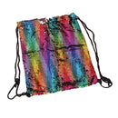 Glittering Sequins Drawstring Backpack Climbing Hiking Shopping Outdoor Bag