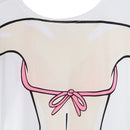 Fun Women Flower Pink Bikini Cover-up T-shirt Tee Tops Birthday Gift Pajamas