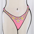 Fun Women Flower Pink Bikini Cover-up T-shirt Tee Tops Birthday Gift Pajamas