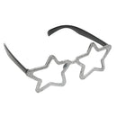 Novelty Glitter Silver Star Shaped Sunglasses Adults Kids Party Eye Glasses Costume