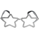 Novelty Glitter Silver Star Shaped Sunglasses Adults Kids Party Eye Glasses Costume