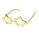 Novelty Shiny Gold Plastic Five-point Star Shaped Sunglasses for Kids