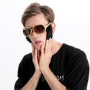 Novelty Elvis Gold Sunglasses Funny Beard Glasses 70s 80s Disco Fancy Dress Accessories