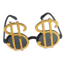 Novelty Unisex Shiny Gold US Dollar Specs Sunglasses Money Fancy Dress Birthday Costume Eyeglasses Photo Props