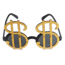 Novelty Unisex Shiny Gold US Dollar Specs Sunglasses Money Fancy Dress Birthday Costume Eyeglasses Photo Props