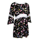 Retro Women Lace Feather Bathing Suit Bikini Swim Wear Cover Up Beach Dress
