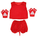 Kids Animal Costume Set Fox Hat Top Shorts Gloves Shoes Party Halloween