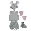 Kids Animal Costume Set Elephant Hat Top Shorts Gloves Shoes Party Halloween