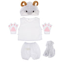 Kids Animal Costume Set Sheep Hat Top Shorts Gloves Shoes Party Halloween