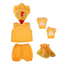 Kid Zoo Animal Costume Set Chick Hat Top Shorts Gloves Shoes Party Halloween