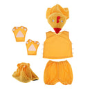 Kid Zoo Animal Costume Set Chick Hat Top Shorts Gloves Shoes Party Halloween