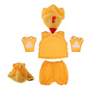 Kid Zoo Animal Costume Set Chick Hat Top Shorts Gloves Shoes Party Halloween
