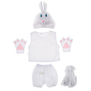 Kid Animal Costume Set Rabbit Hat Top Shorts Gloves Shoes Party Halloween