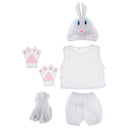 Kid Animal Costume Set Rabbit Hat Top Shorts Gloves Shoes Party Halloween