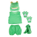 Kids Animal Costume Set Frog Hat Top Shorts Gloves Shoes Party Halloween