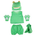 Kids Animal Costume Set Frog Hat Top Shorts Gloves Shoes Party Halloween