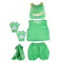 Kids Animal Costume Set Frog Hat Top Shorts Gloves Shoes Party Halloween