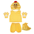 Kids Animal Costume Set Duck Hat Top Shorts Gloves Shoes Party Halloween