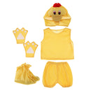Kids Animal Costume Set Duck Hat Top Shorts Gloves Shoes Party Halloween