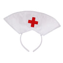 White Nurse Doctor Cap Headband Fancy Dress Costume Props for Women